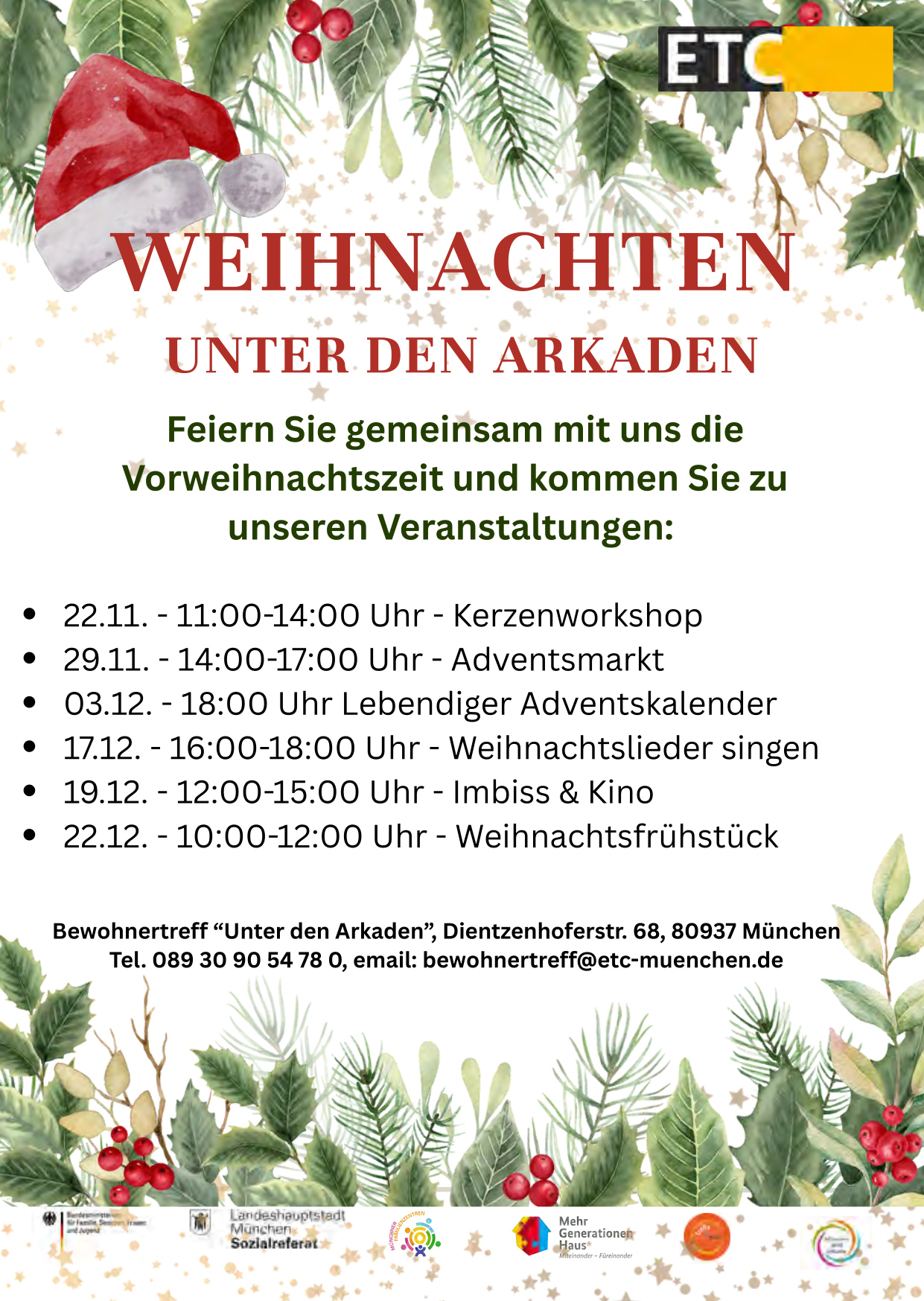 Weihnachten unter den Arkaden